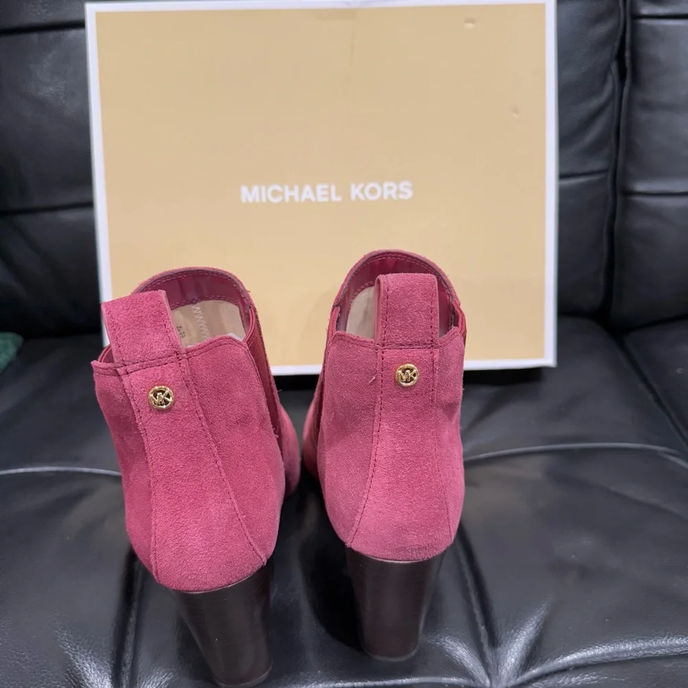 Michael‎ Kors Lottie Bootie Suede Dark Berry - Picture 3 of 5